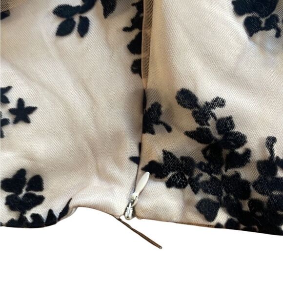 Zara Velvet Floral corset crop bustier corset style top medium tan and black - Picture 3 of 7